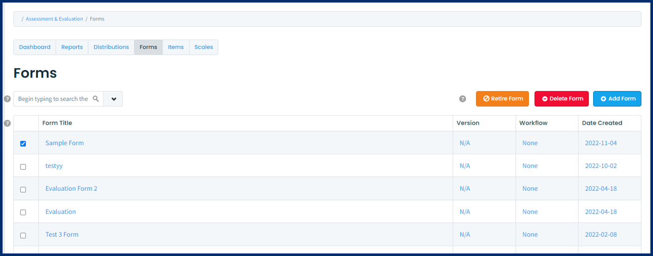 Create & Manage Forms