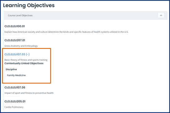 Contextually Linked Tag On A Course Website