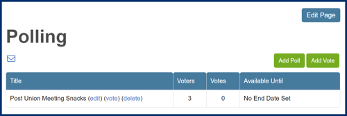 Editing_Deleting a Poll - Polling Page