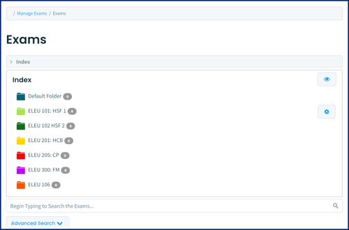 Managing An Exam Folder Faculty Director View